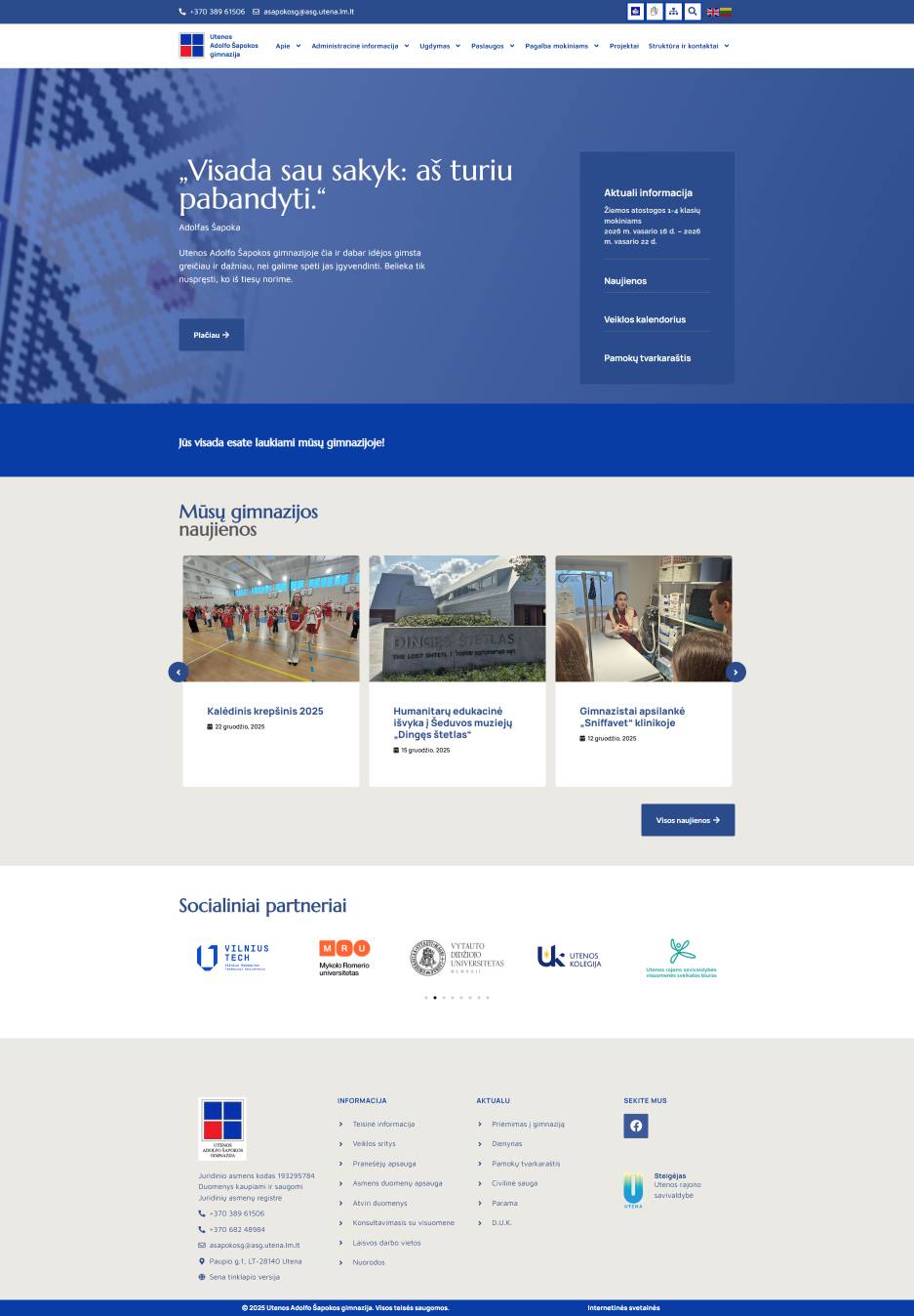 Utenos Adolfo Šapokos gimnazija